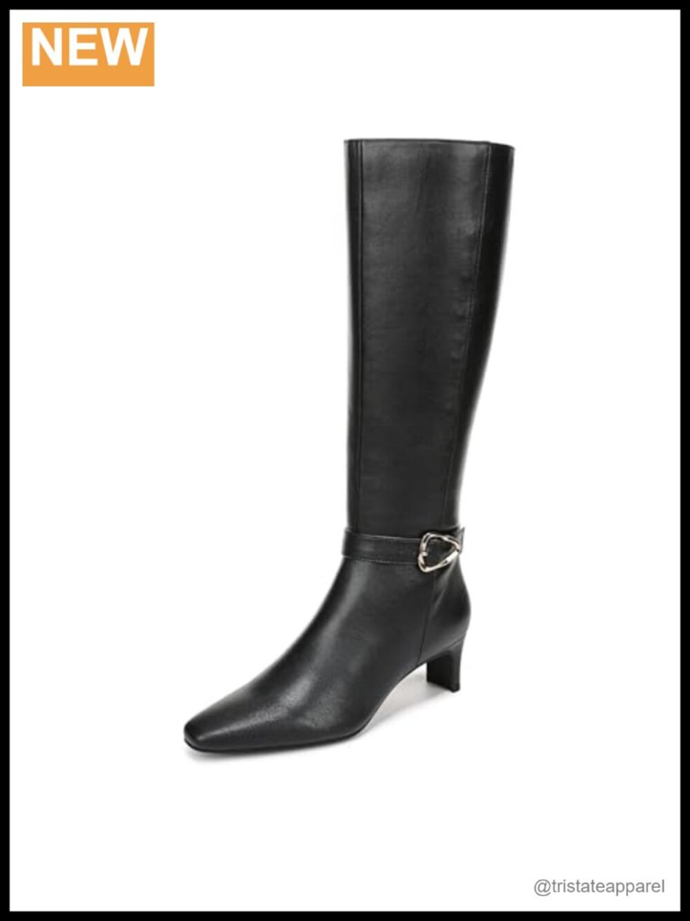 LifeStride Faris Knee High Boots - Faux Leather Zip, 2" Heel